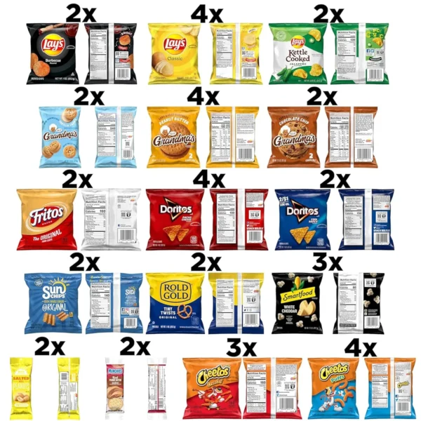 Frito Lay Ultimate Classic Snacks, Chips, Cookies, Crackers, Nuts, 40-Pack - Image 3