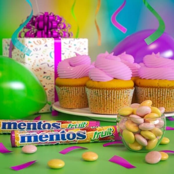 Mentos Candy, Mint Chewy Candy Roll, Fruit, Non-Melting, Holiday, Party, Concessions, Office, 14 Pieces (Bulk Pack of 15) - Packaging May Vary - Image 2