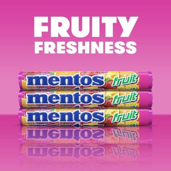 Mentos Candy, Mint Chewy Candy Roll, Fruit, Non-Melting, Holiday, Party, Concessions, Office, 14 Pieces (Bulk Pack of 15) - Packaging May Vary - Image 6