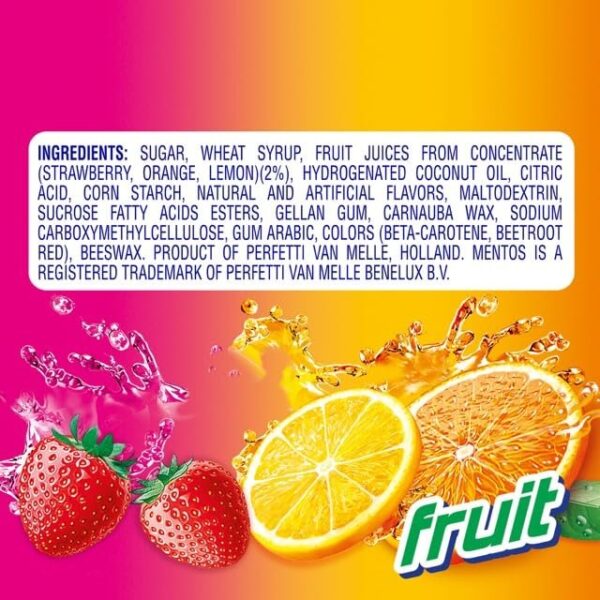 Mentos Candy, Mint Chewy Candy Roll, Fruit, Non-Melting, Holiday, Party, Concessions, Office, 14 Pieces (Bulk Pack of 15) - Packaging May Vary - Image 4
