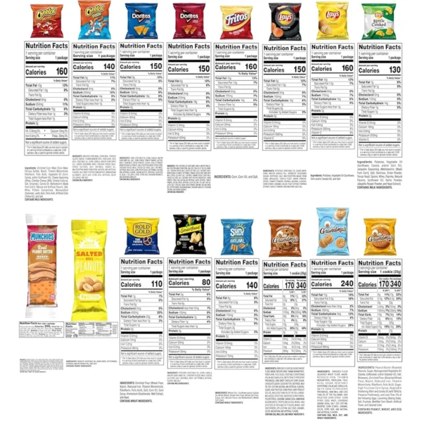 Frito Lay Ultimate Classic Snacks, Chips, Cookies, Crackers, Nuts, 40-Pack - Image 8