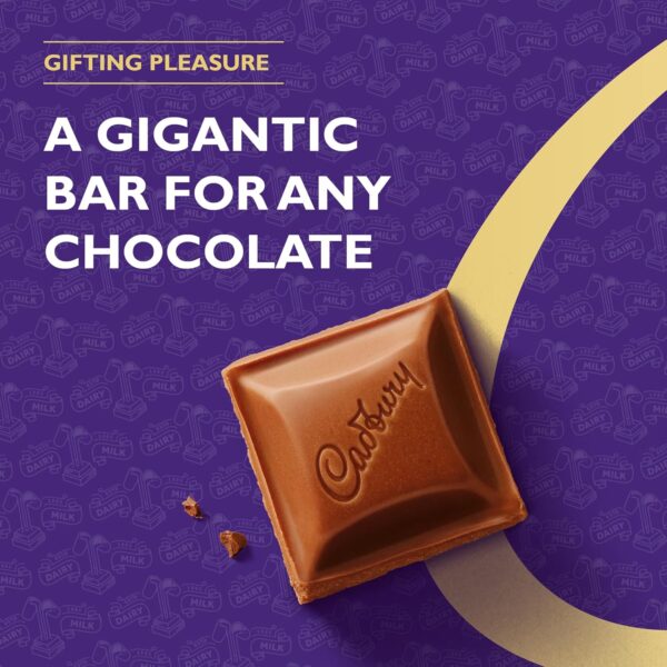 Cadbury Dairy Milk Chocolate Gift Bar, The Classic Creamy Taste, Perfect for Sharing, Extra-Large, 850 g (Pack of 1) - Image 5